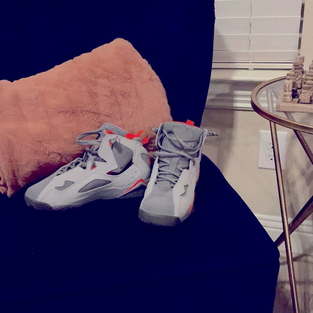 Nike Jordans True Flight Wolf Gray Orange